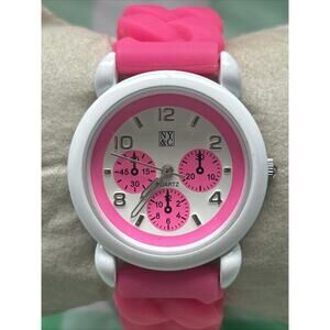 NY&C White And Pink Women’s Quartz Watch